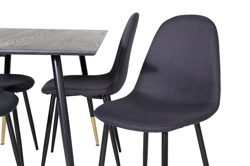 Balisa Spisegruppe 120 cm inkl. 4 Ypas Stoler - Svart - Møbler - Bord - Spisegrupper