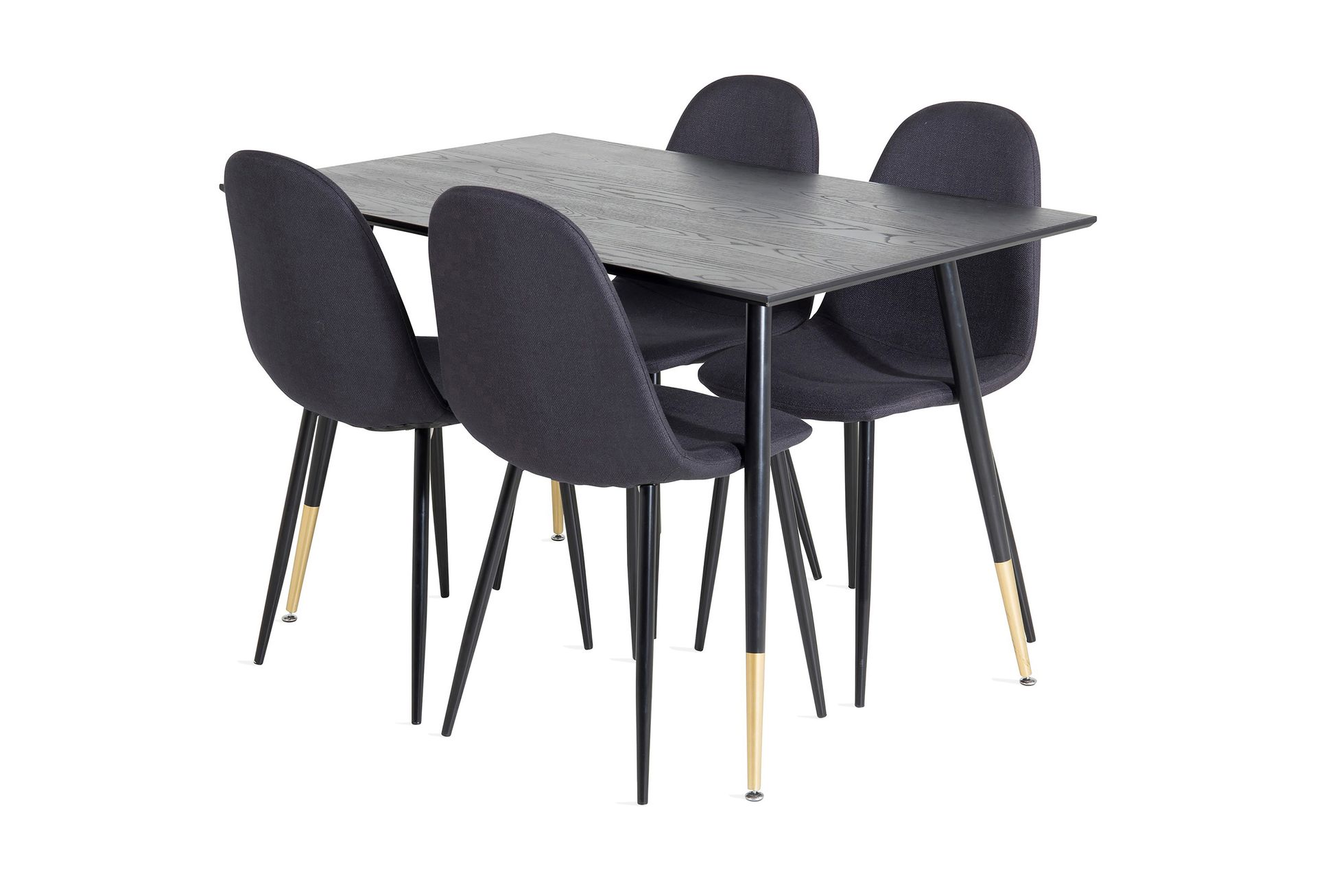 Balisa Spisegruppe 120 cm inkl. 4 Ypas Stoler - Svart - Møbler - Bord - Spisegrupper
