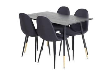 Balisa Spisegruppe 120 cm inkl. 4 Ypas Stoler - Svart - Møbler - Bord - Spisegrupper