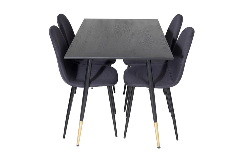 Balisa Spisegruppe 120 cm inkl. 4 Ypas Stoler - Svart - Møbler - Bord - Spisegrupper