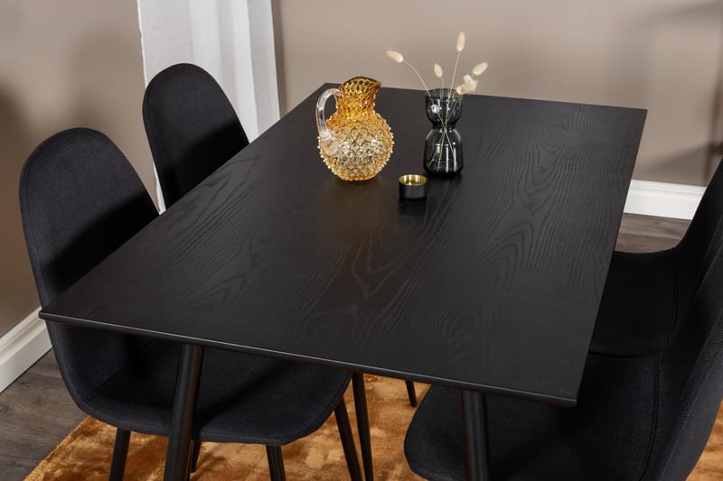 Balisa Spisegruppe 120 cm inkl. 4 Ypas Stoler - Svart - Møbler - Bord - Spisegrupper