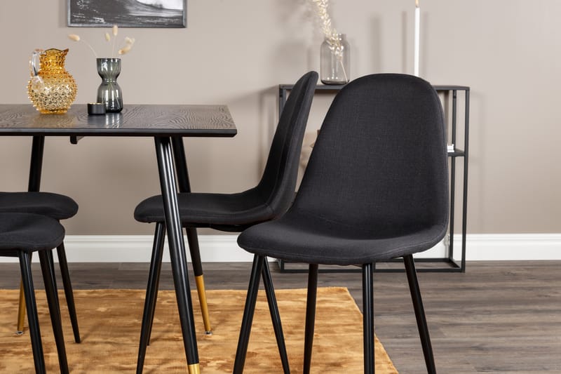 Balisa Spisegruppe 120 cm inkl. 4 Ypas Stoler - Svart - Møbler - Bord - Spisegrupper