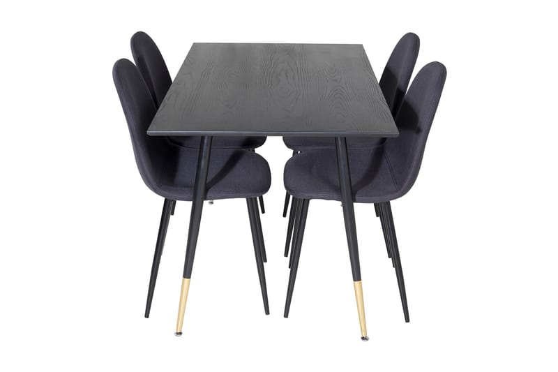 Balisa Spisegruppe 120 cm inkl. 4 Ypas Stoler - Svart - Møbler - Bord - Spisegrupper