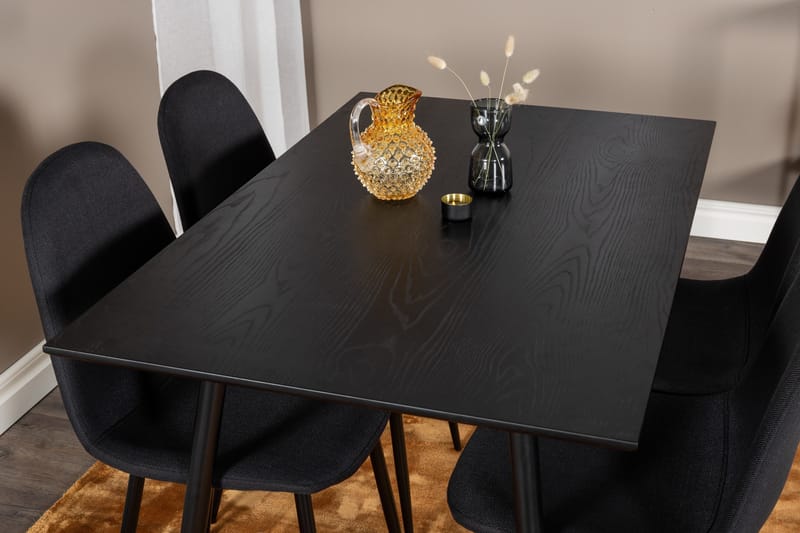 Balisa Spisegruppe 120 cm inkl. 4 Ypas Stoler - Svart - Møbler - Bord - Spisegrupper