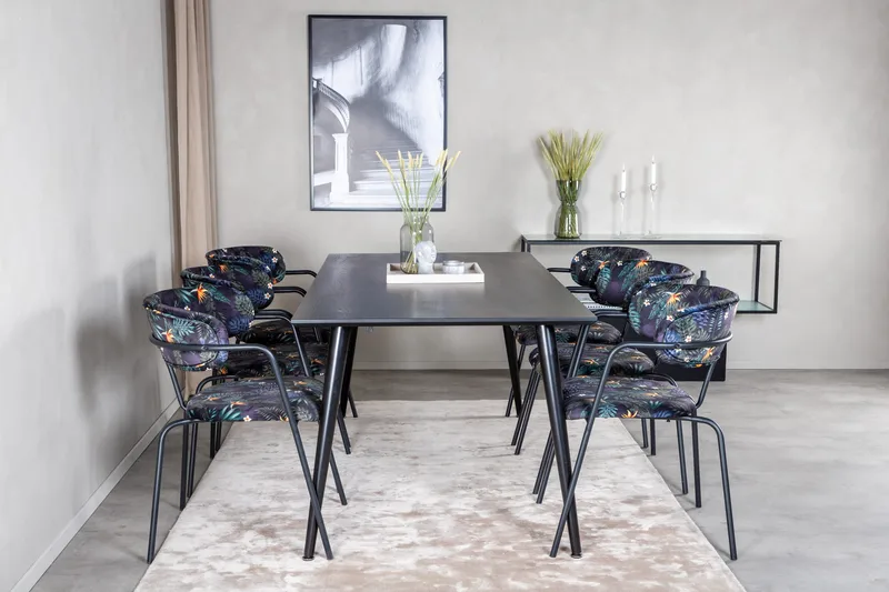 Balisa Spisegruppe 180 cm + 6 stk Arcarazo Spisestoler, undefined