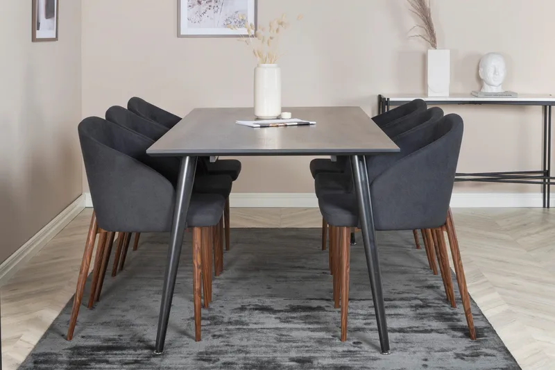 Balisa Spisegruppe 180 cm + 6 stk Kullersbro Spisestoler, undefined