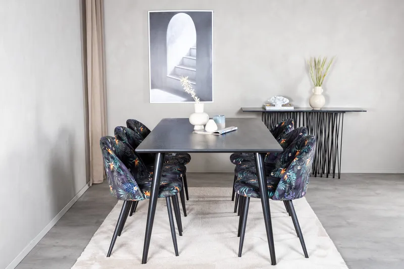 Balisa Spisegruppe 180 cm + 6 stk Sedavi Spisestoler, undefined