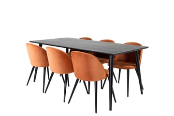 Balisa Spisegruppe 180 cm + 6 stk Valeri Spisestoler - Møbler - Bord - Spisegrupper