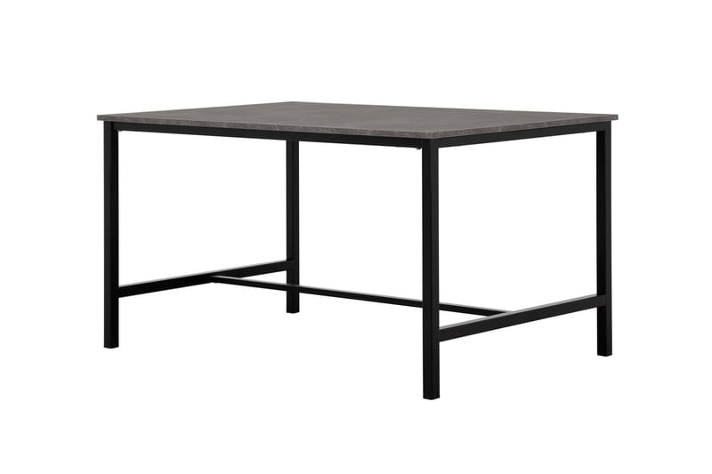 BETTY Bord 138 Betong/Svart + 4 Isoda Stol Svart - Møbler - Bord - Spisegrupper