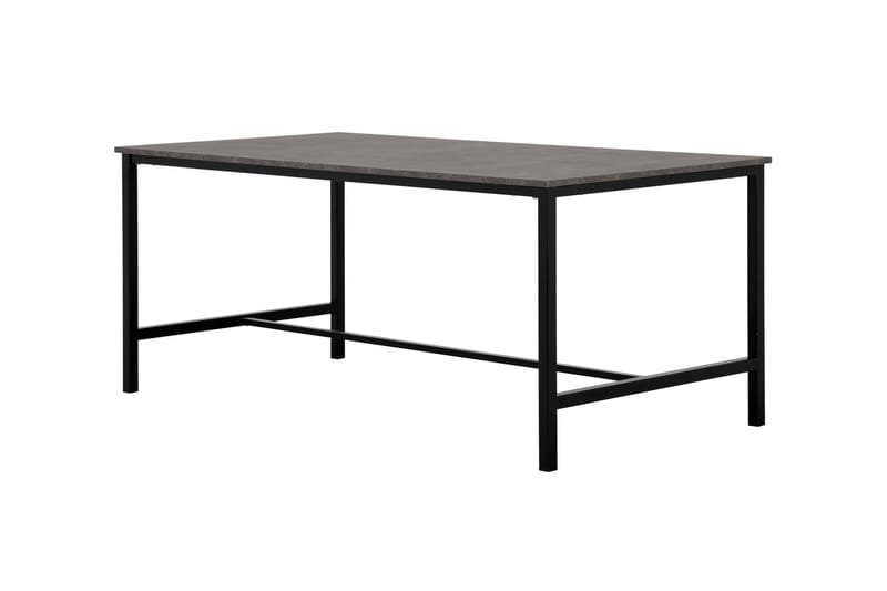 Betty Bord 180 Betong/Svart + 6 Granån Stol Svart - Møbler - Bord - Spisegrupper