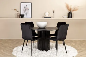 Bianca Rundt Spisebord med 4stk Windu Lyx Spisestol - Møbler - Bord - Spisegrupper