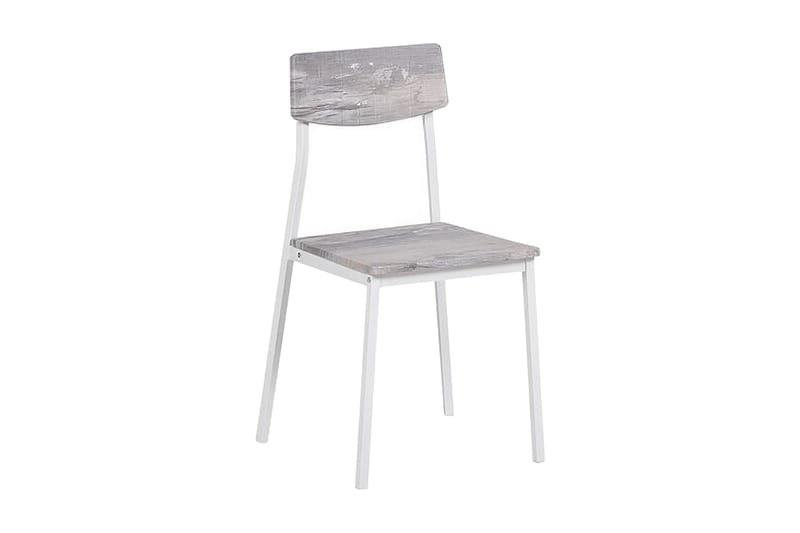 Bismarca Spisegruppe 110 cm Inkl. 4 stoler - Grå / Hvit - Møbler - Bord - Spisegrupper