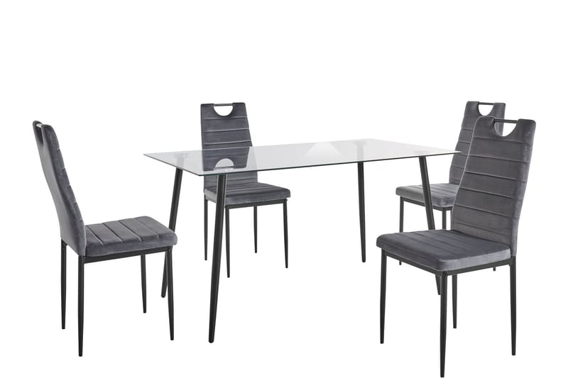 Bransont Spisegruppe 140 cm - Grå - Møbler - Bord - Spisegrupper