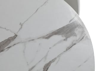 Caitly Spisegruppe 100 cm Rund med 4 Shell Stoler - Hvit/Krom - Møbler - Bord - Spisegrupper