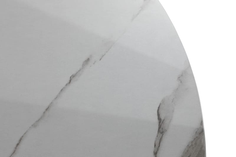 Caitly Spisegruppe 100 cm Rund med 4 Ted Stoler - Hvit/Svart/Metall - Møbler - Bord - Spisegrupper