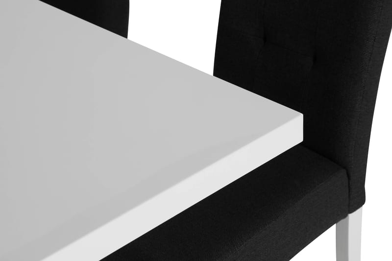 Cesi Spisegruppe 140 cm med 4 Viktor Stol - Hvit/Svart/Svart PU - Møbler - Bord - Spisegrupper