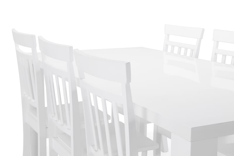Cibus Spisebord med 6 Hudson stoler - Hvit - Spisegrupper