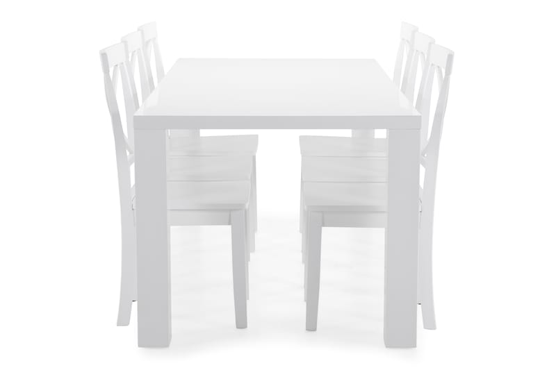 Cibus Spisebord med 6 Mirimar stoler - Hvit - Spisegrupper