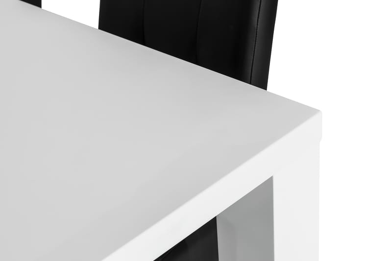 Cibus Spisegruppe 140x90 med 4 Viktor Stoler - Hvit/Svart - Møbler - Bord - Spisegrupper