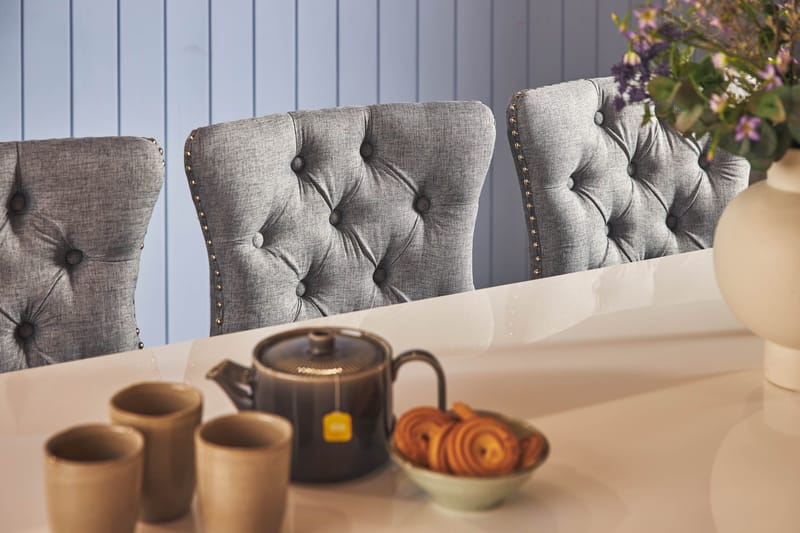 Cibus Spisegruppe 180 cm inkl. 6 Bergviken Stoler - Hvit - Møbler - Bord - Spisegrupper