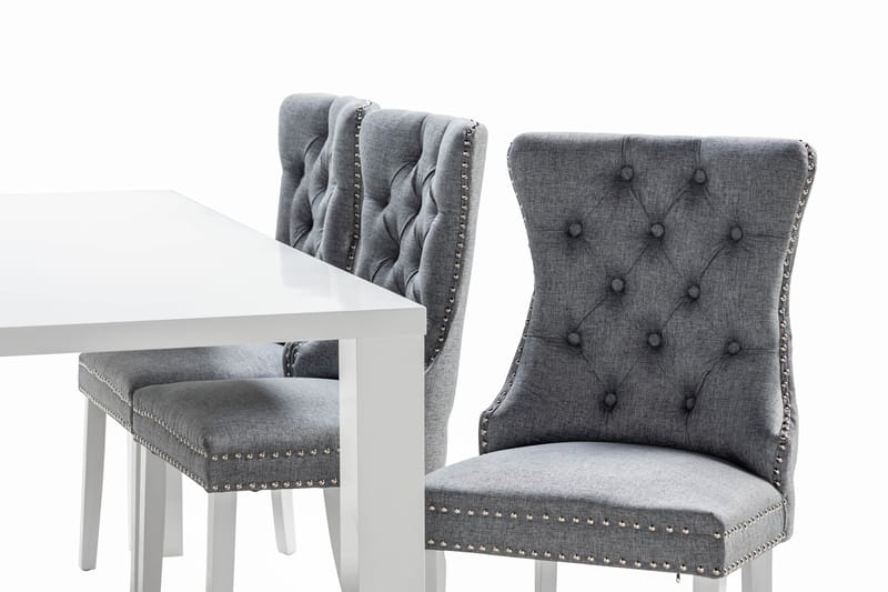 Cibus Spisegruppe 180 cm inkl. 6 Bergviken Stoler - Hvit - Møbler - Bord - Spisegrupper