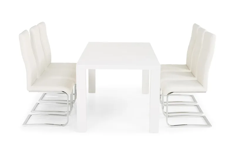 Cibus Spisegruppe med 6 Cibus Stoler - Hvit - Møbler - Bord - Spisegrupper