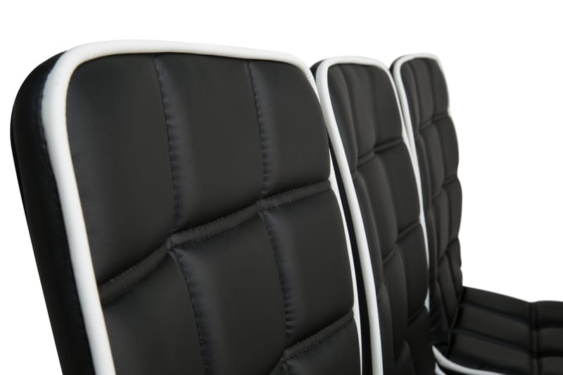 Cibus Spisegruppe med 6 Frida Stoler - Hvit/Sort - Møbler - Bord - Spisegrupper