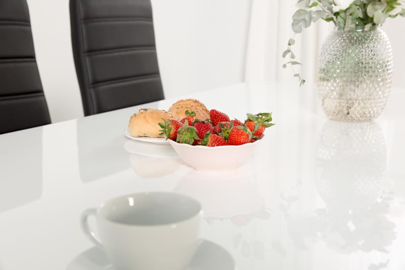 Cibus Spisegruppe med 6 Stoler - Hvit/Svart - Møbler - Bord - Spisegrupper