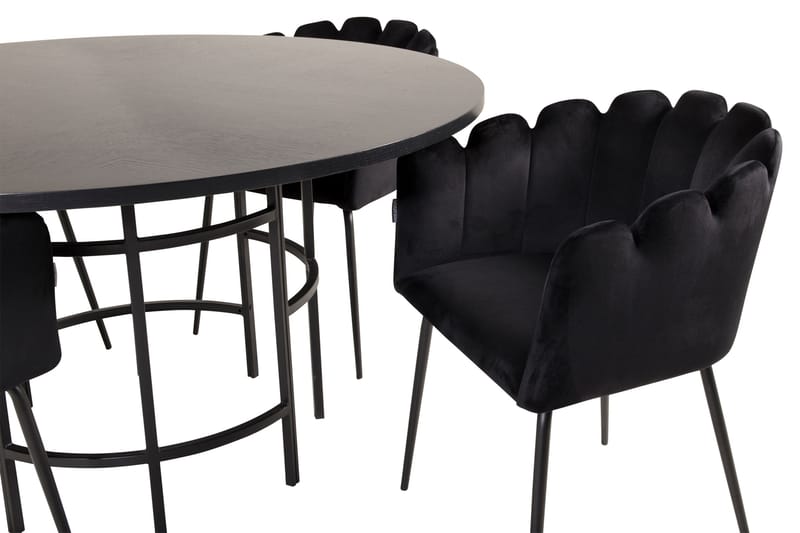 Copenhagen Spisegruppe med 4 Limhamn Spisestoler Svart - Furniture Fashion - Møbler - Bord - Spisegrupper