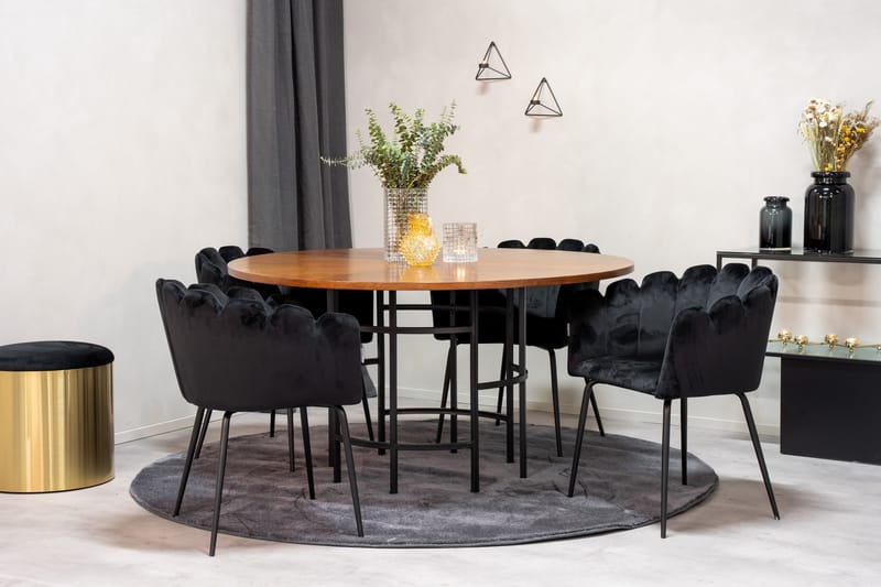 Copenhagen Spisegruppe med 4 Limhamn Spisestoler Svart - Furniture Fashion - Spisegrupper