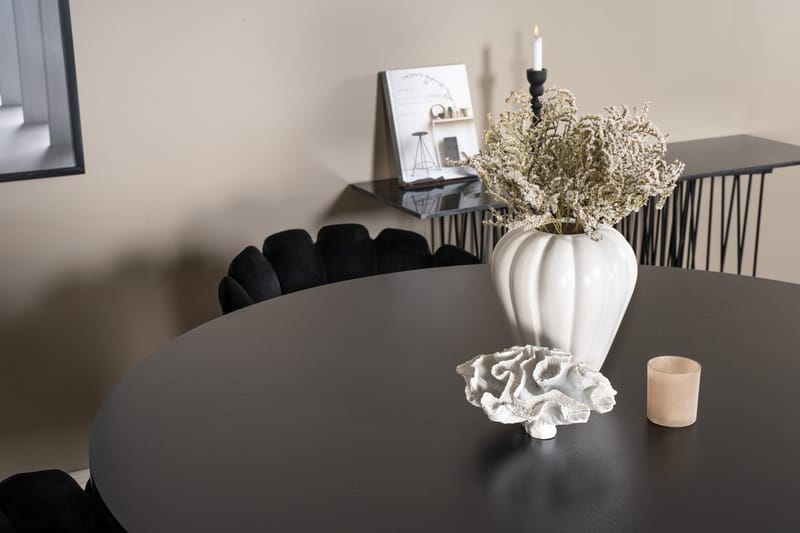 Copenhagen Spisegruppe med 4 Limhamn Spisestoler Svart - Furniture Fashion - Møbler - Bord - Spisegrupper