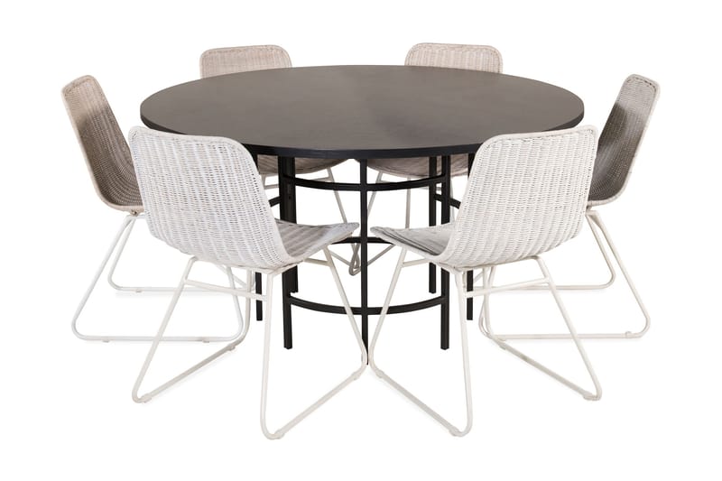 Copenhagen Spisegruppe med 6 Ezra Spisestolerar Hvit - Furniture Fashion - Møbler - Bord - Spisegrupper