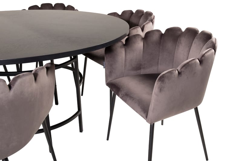 Copenhagen Spisegruppe med 6 Limhamn Spisestoler Grå - Furniture Fashion - Spisegrupper