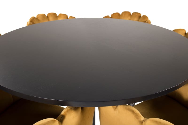 Copenhagen Spisegruppe med 6 Limhamn Spisestoler Gul - Furniture Fashion - Møbler - Bord - Spisegrupper