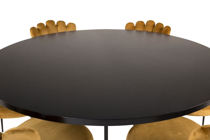 Copenhagen Spisegruppe med 6 Limhamn Spisestoler Gul - Furniture Fashion - Møbler - Bord - Spisegrupper