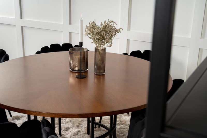 Copenhagen Spisegruppe med 6 Limhamn Spisestoler Svart - Furniture Fashion - Spisegrupper