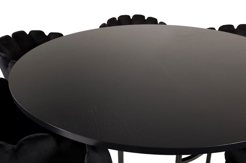 Copenhagen Spisegruppe med 6 Limhamn Spisestoler Svart - Furniture Fashion - Møbler - Bord - Spisegrupper