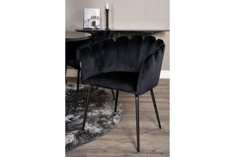Copenhagen Spisegruppe med 6 Limhamn Spisestoler Svart - Furniture Fashion - Møbler - Bord - Spisegrupper