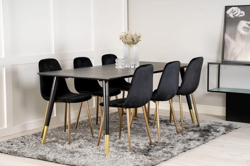 Daicy Spisegruppe 180 cm + 6 stk Pontus Spisestoler - Møbler - Bord - Spisegrupper