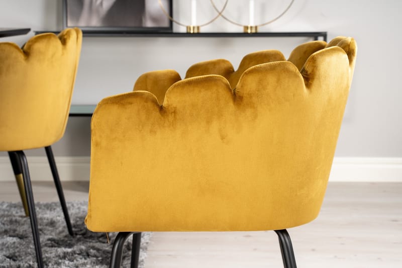 Daicy Spisegruppe 180 cm med 4 Limhamn Spisestoler Gul - Furniture Fashion - Møbler - Bord - Spisegrupper