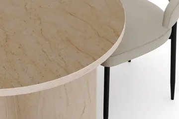 Dano Spisebord 180 cm med 4 Sawako Spisestoler - Travertin / Beige - Møbler - Bord - Spisegrupper