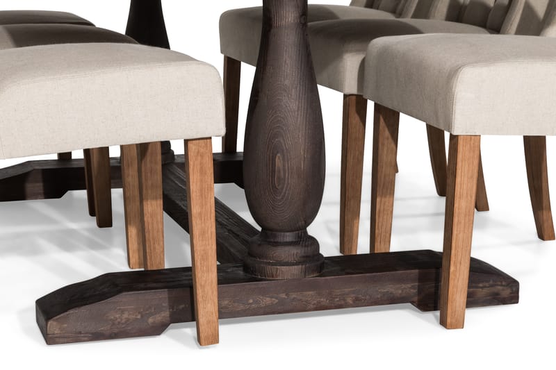 Dijon Spisegruppe 200 cm med 6 Irma Stol - Vintage Alm/Beige - Møbler - Bord - Spisegrupper