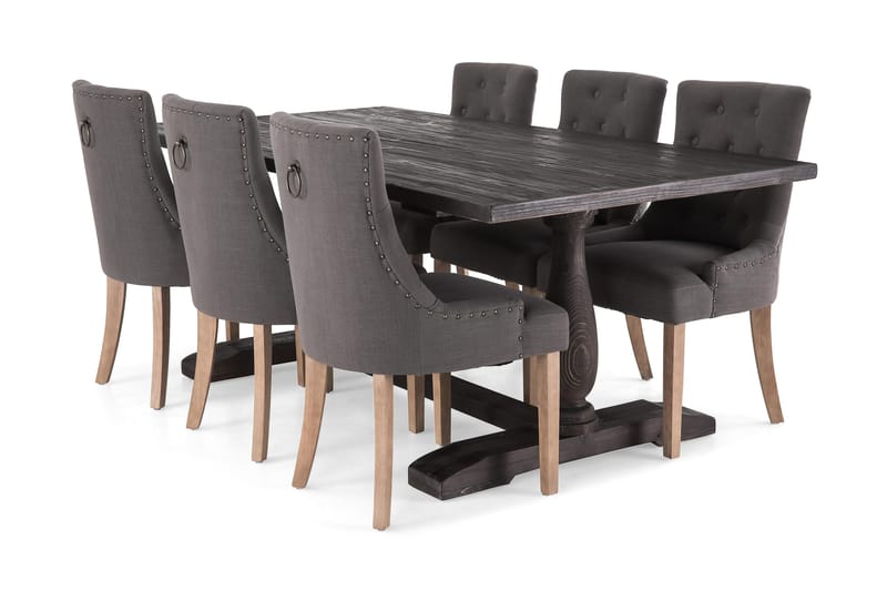 Dijon Spisegruppe 200 cm med 6 Viktoria Stoler - 6 Ophelia Stoler Vintage - Møbler - Bord - Spisegrupper