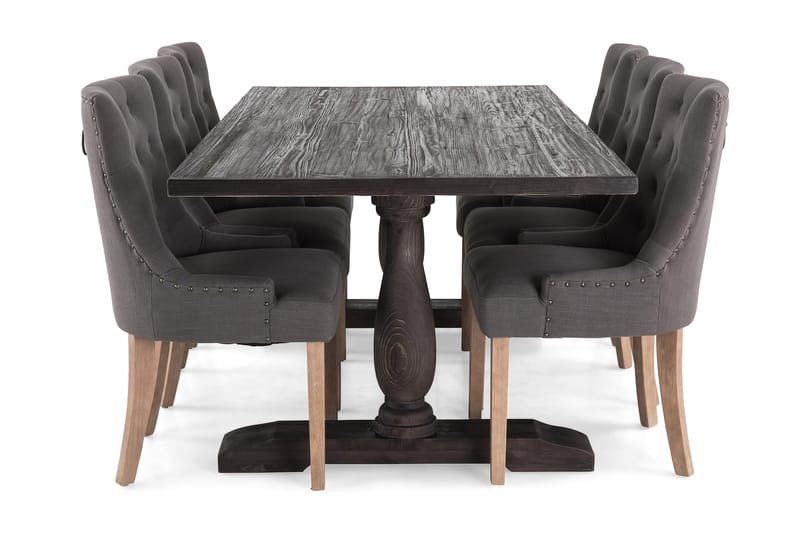 Dijon Spisegruppe 200 cm med 6 Viktoria Stoler - 6 Ophelia Stoler Vintage - Møbler - Bord - Spisegrupper