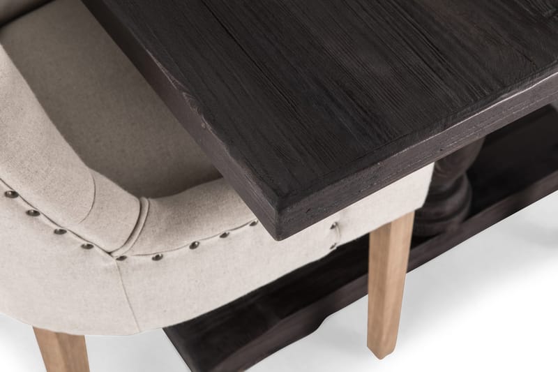 Dijon Spisegruppe 200 cm Rektangulær med 6 Viktoria Stoler - Vintage Tre / Beige Tre - Møbler - Bord - Spisegrupper