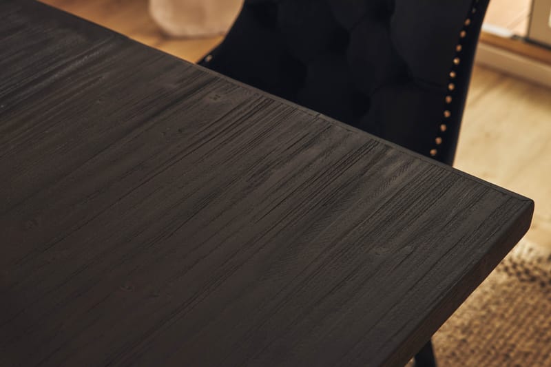 Dijon Spisegruppe 200 cm Rektangulært Spisebord med 6 Bergviken Stoler - Brun / Svart / Fløyel - Oppbevaring - Oppbevaringsmøbler - Sideboard & skjenker