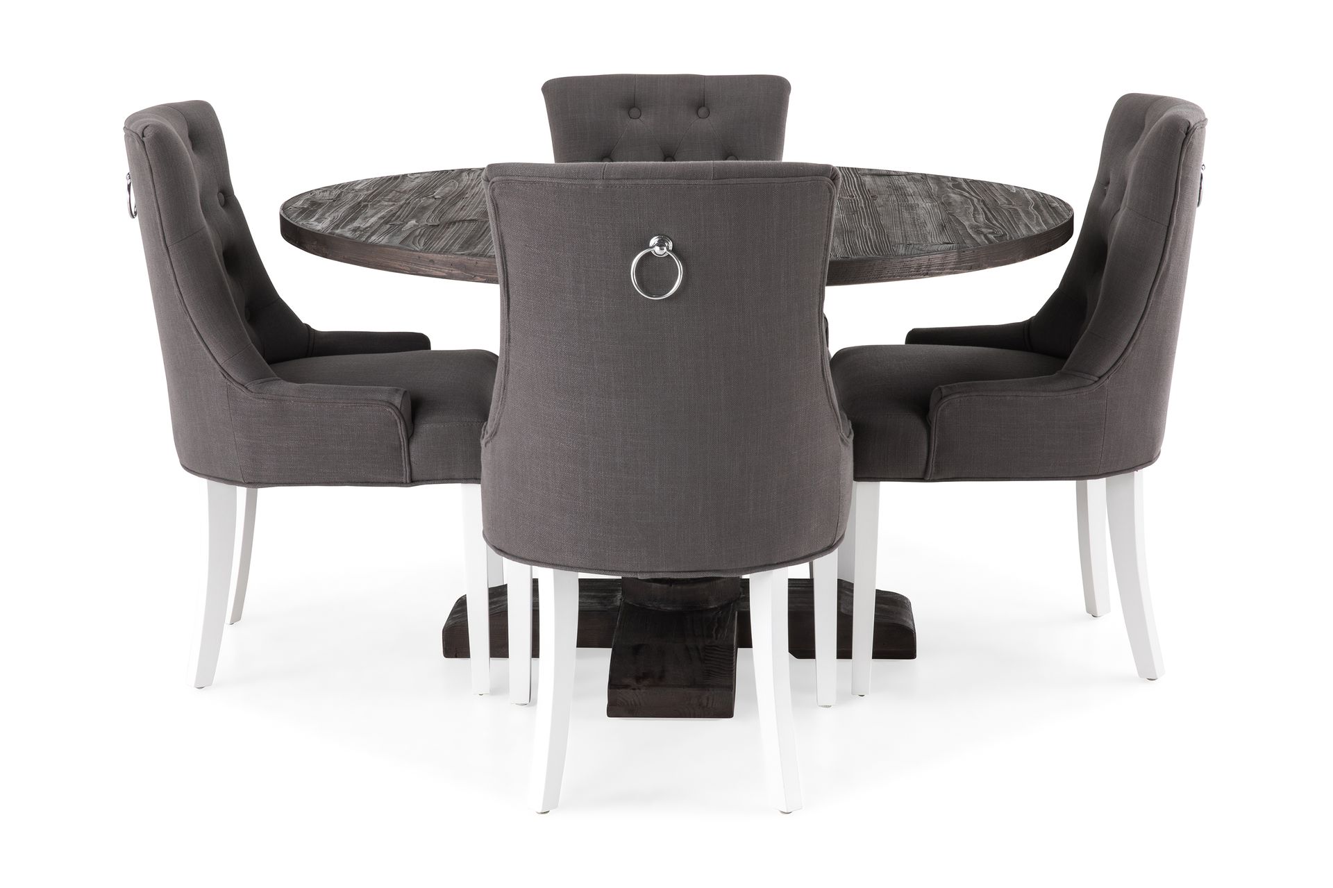 Dijon Spisegruppe Rund 130 cm med 4 Viktoria Stoler - 4 Ophelia Stoler - Møbler - Bord - Spisegrupper