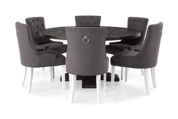 Dijon Spisegruppe Rund 150 cm med 6 Viktoria Stoler - Møbler - Bord - Spisegrupper
