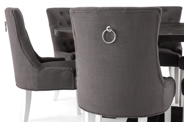 Dijon Spisegruppe Rund 150 cm med 6 Viktoria Stoler - Møbler - Bord - Spisegrupper