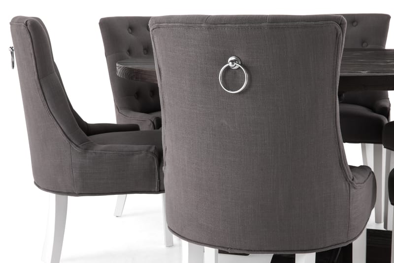Dijon Spisegruppe Rund 150 cm med 6 Viktoria Stoler - Møbler - Bord - Spisegrupper